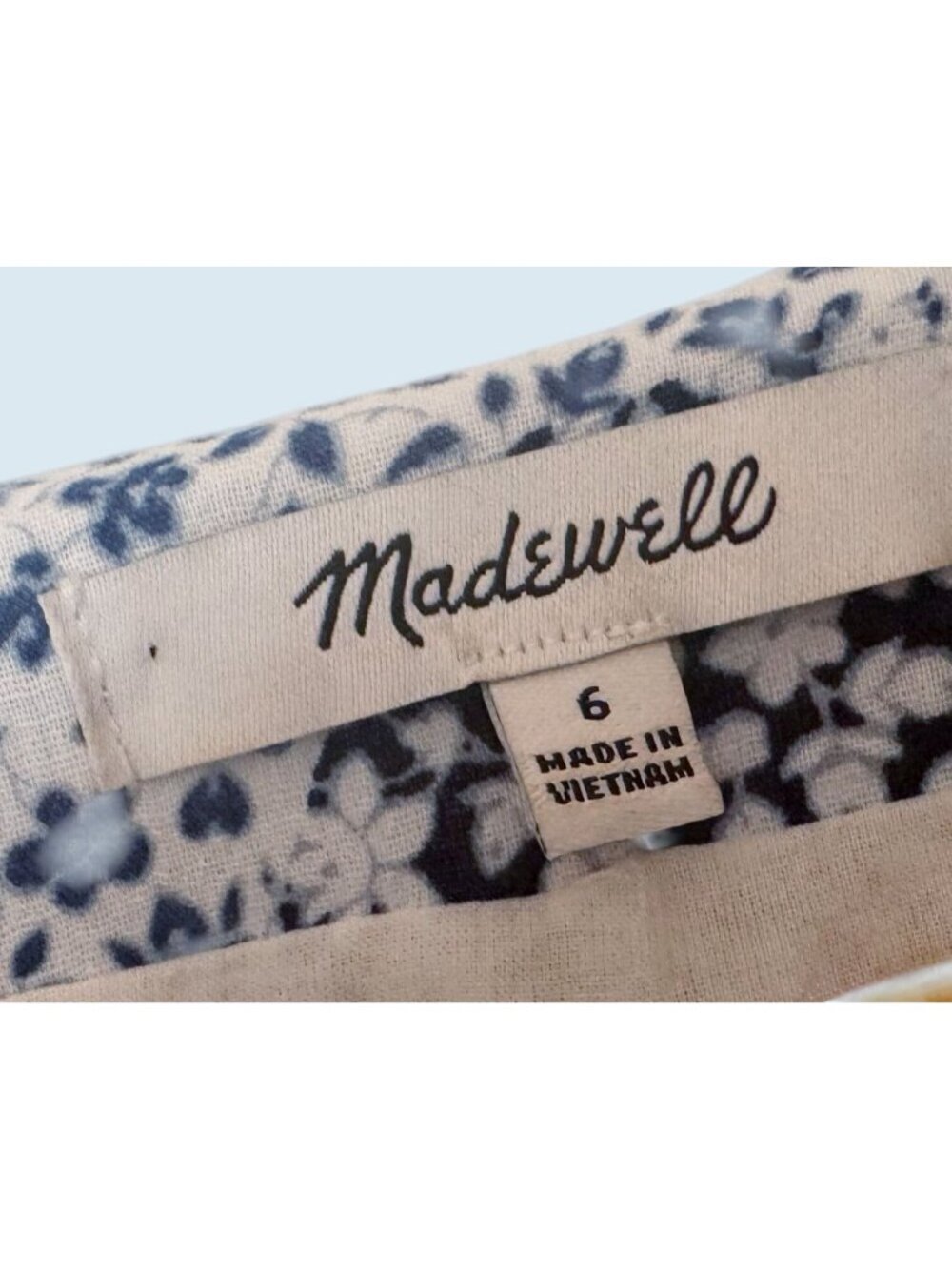 MADEWELL Crinkle Wrap Floral Puff Sleeve Mini Dress Sz 6 - Picture 6 of 7